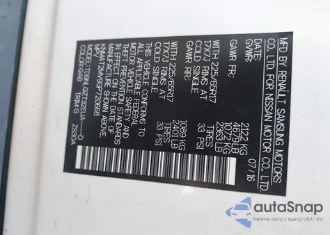 2016 Nissan Rogue Sv from USA, damaged, VIN KNMAT2MV9GP720668